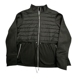 AVIA Puffer Jacket Full Zip Black Quilted Activewear‎ Athleisure XXL